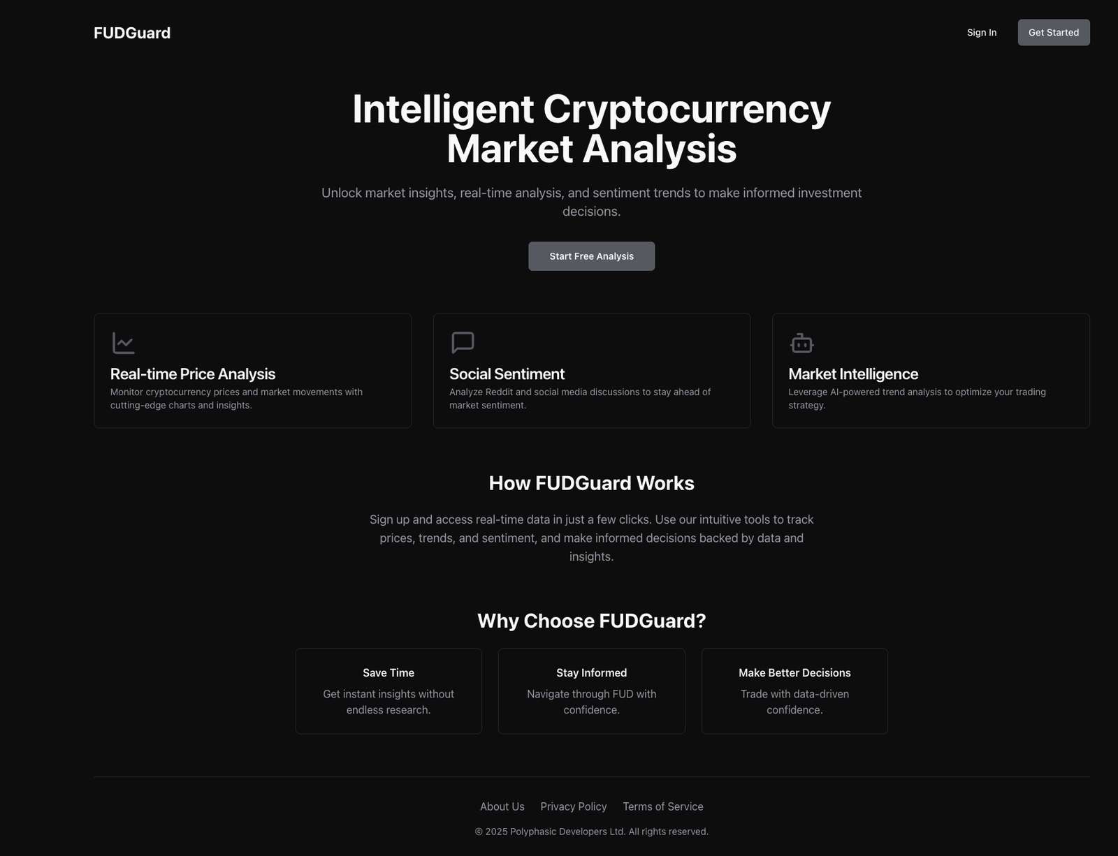Project screenshot for FUDGuard from the live Polyphasic Developers site.