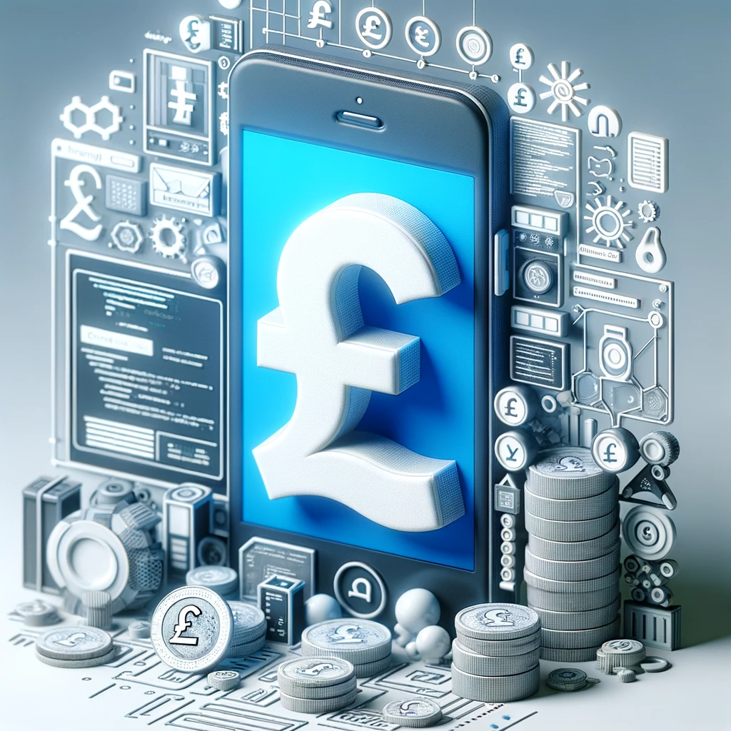 DALL·E 2024-02-01 09.17.12 - A photorealistic, high-resolution image representing the theme of app development costs in the UK. The central symbol should be a large, prominently f